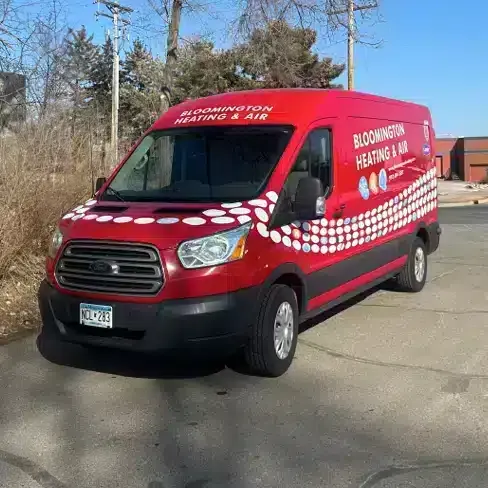 Bloomington Heating & Air service truck
